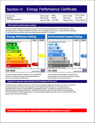 Energy Performance Certificate (EPC) Example